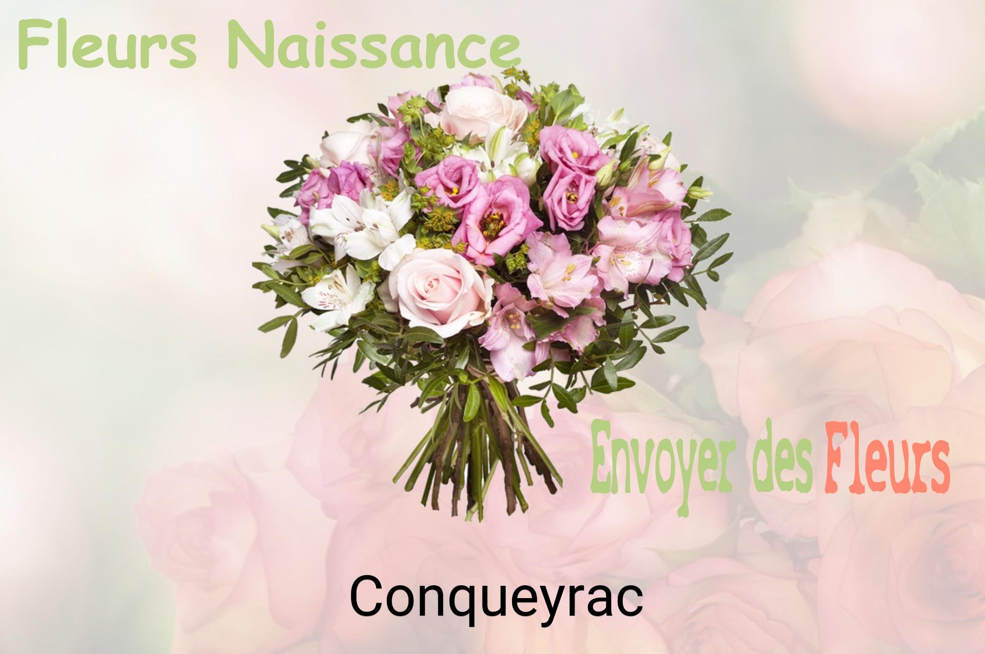Bouquet de fleurs de naissance livré à Conqueyrac